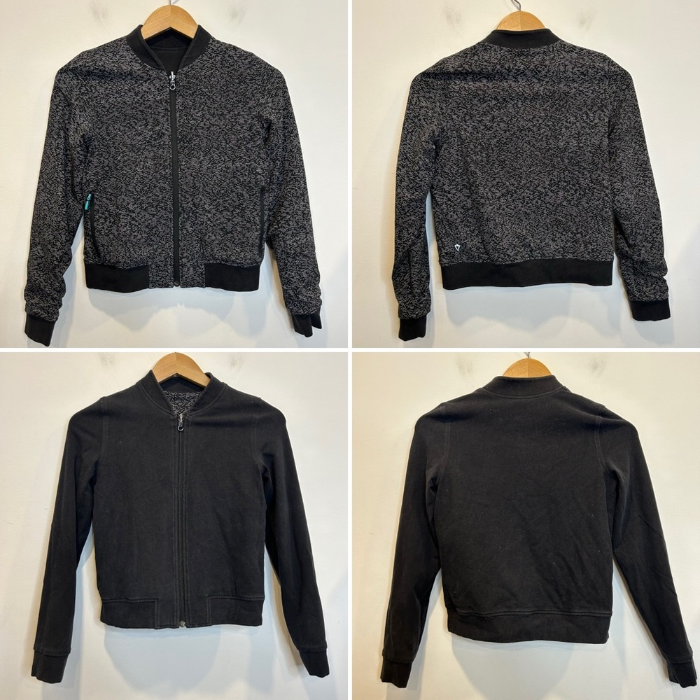 Lululemon Ivivva Wherever You Go Reversible Bomber Jacket Black